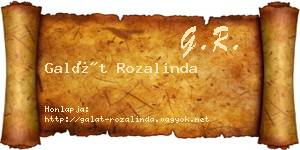 Galát Rozalinda névjegykártya